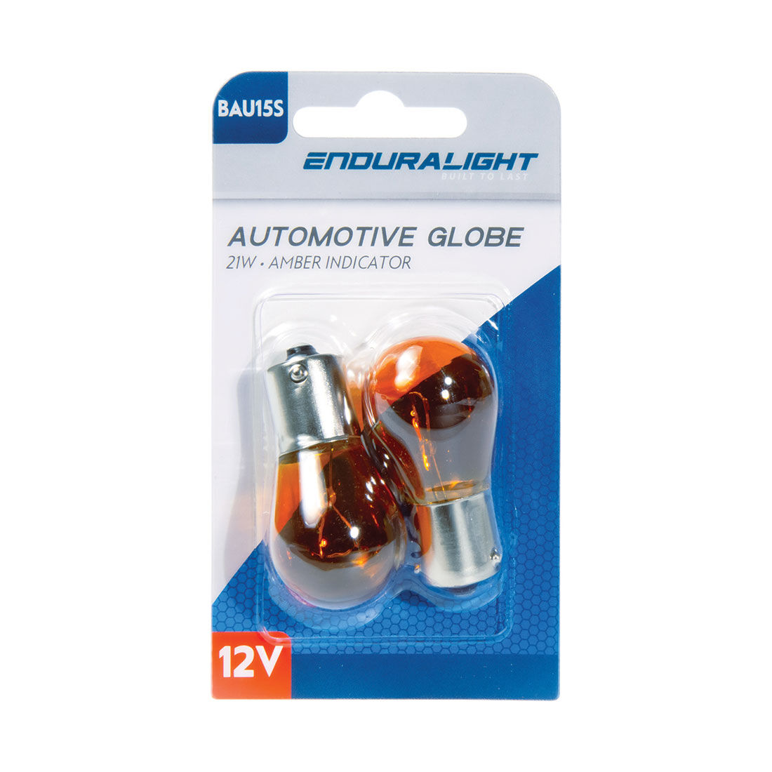 ENDURALIGHT Automotive Globes - Amber Indicator 12V, 21W, BAU15S, , scaau_hi-res