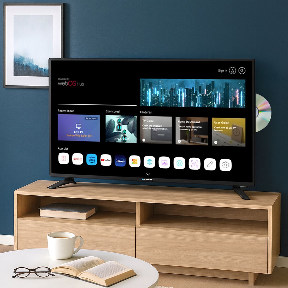 Blaupunkt 24" Full HD Smart TV with DVD Player, , scaau_hi-res