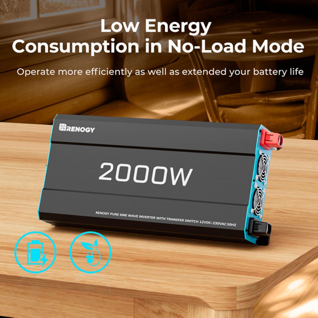 Renogy 2000W Pure Sine Wave Inverter With AC Transfer, , scaau_hi-res