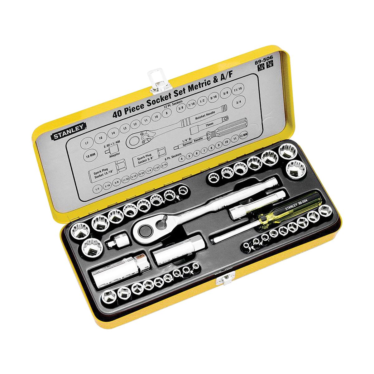 Stanley 40 Piece 1/4&rdquo; & 3/8&rdquo; Socket Set, , scaau_hi-res