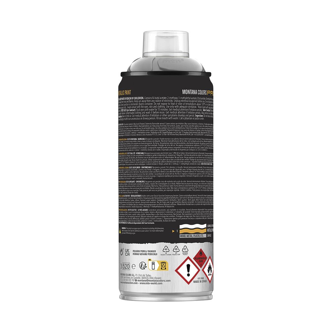 MTN Pro Metallic Aluminium Spray Paint 400mL, , scaau_hi-res
