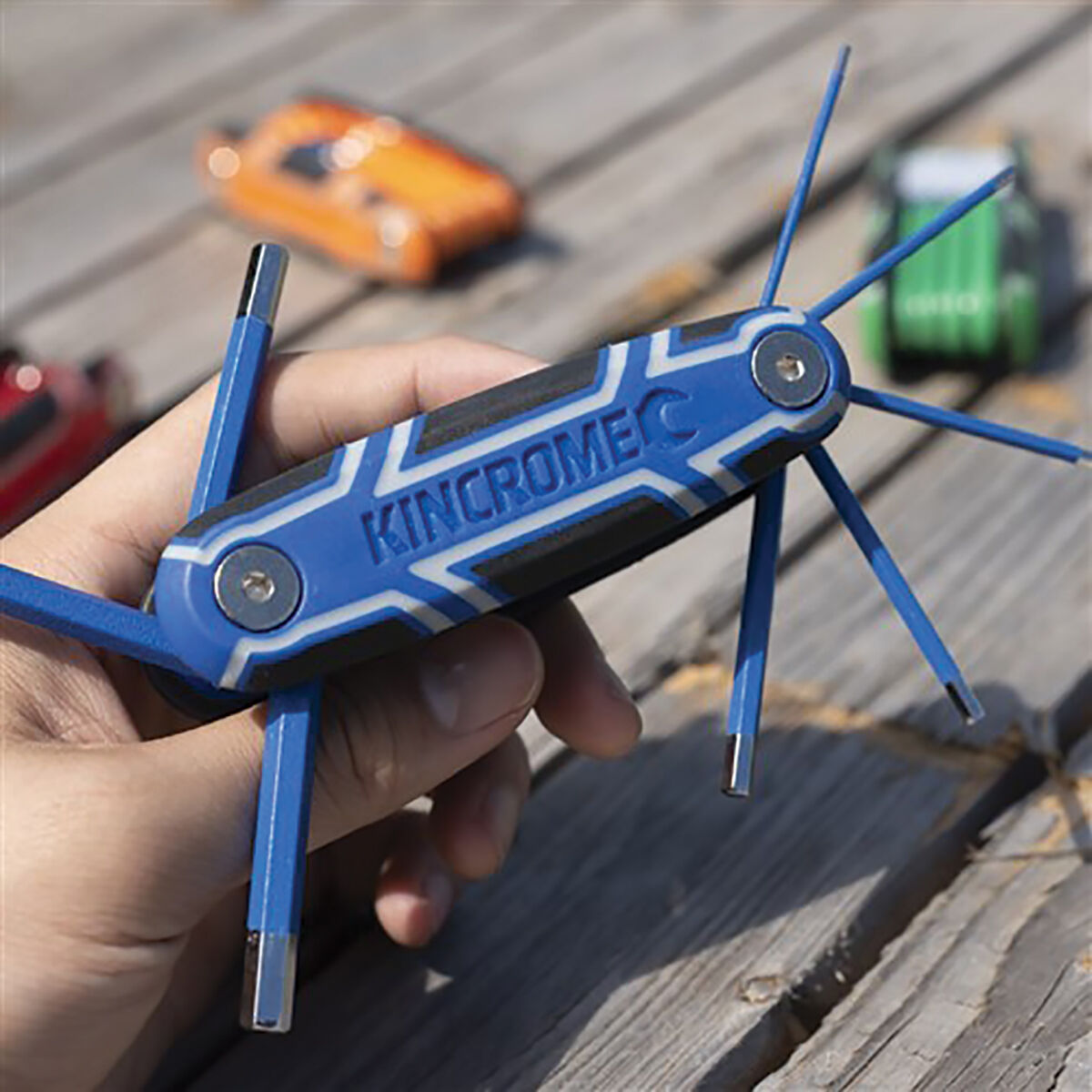 Kincrome Folding Hex Key Set 8 Piece Metric, , scaau_hi-res