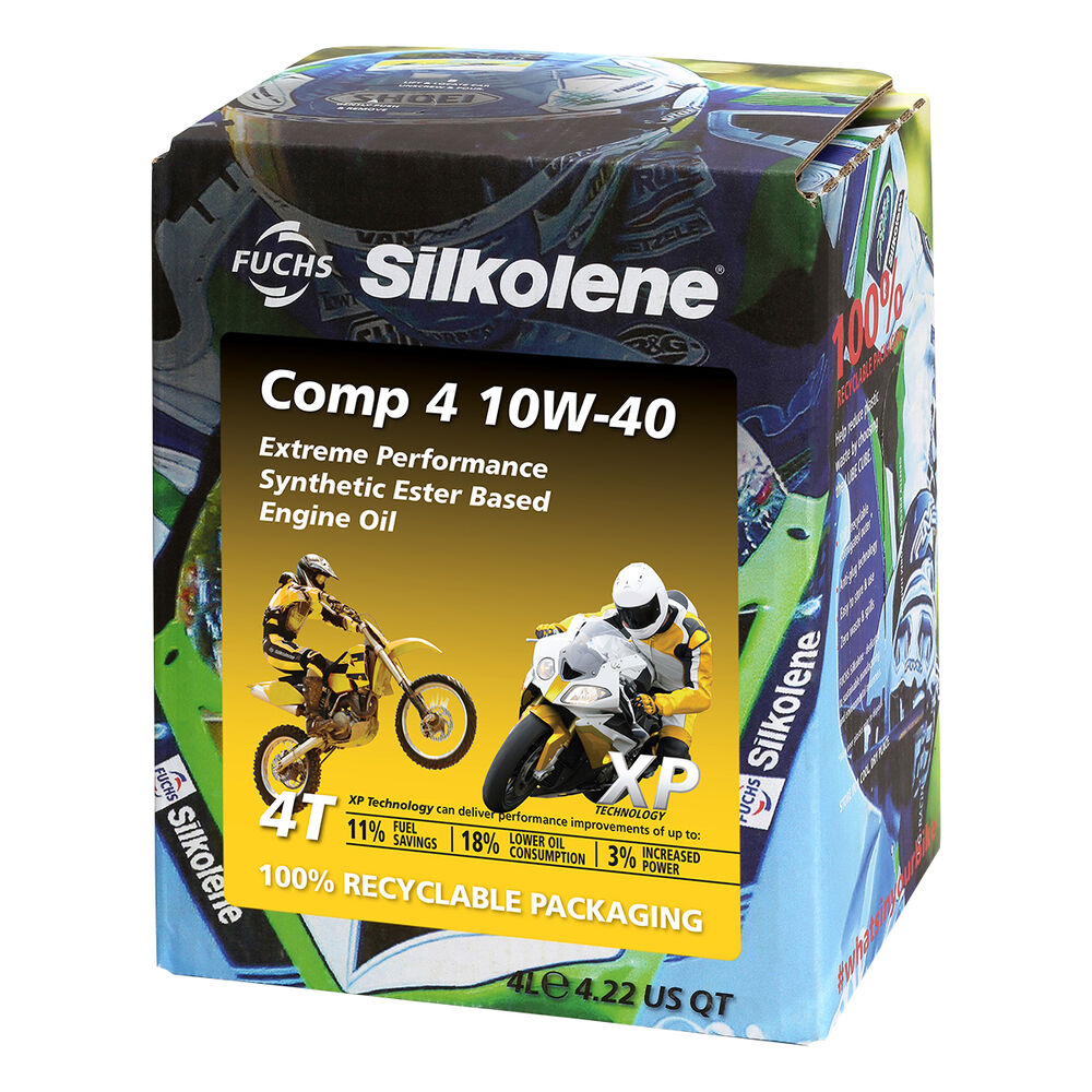 Silkolene Comp 4 Motorcycle Oil - 10W-40, 4 Litre ...