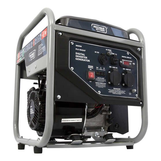 Ridge Ryder 3600W Inverter Generator Open Frame, , scaau_hi-res