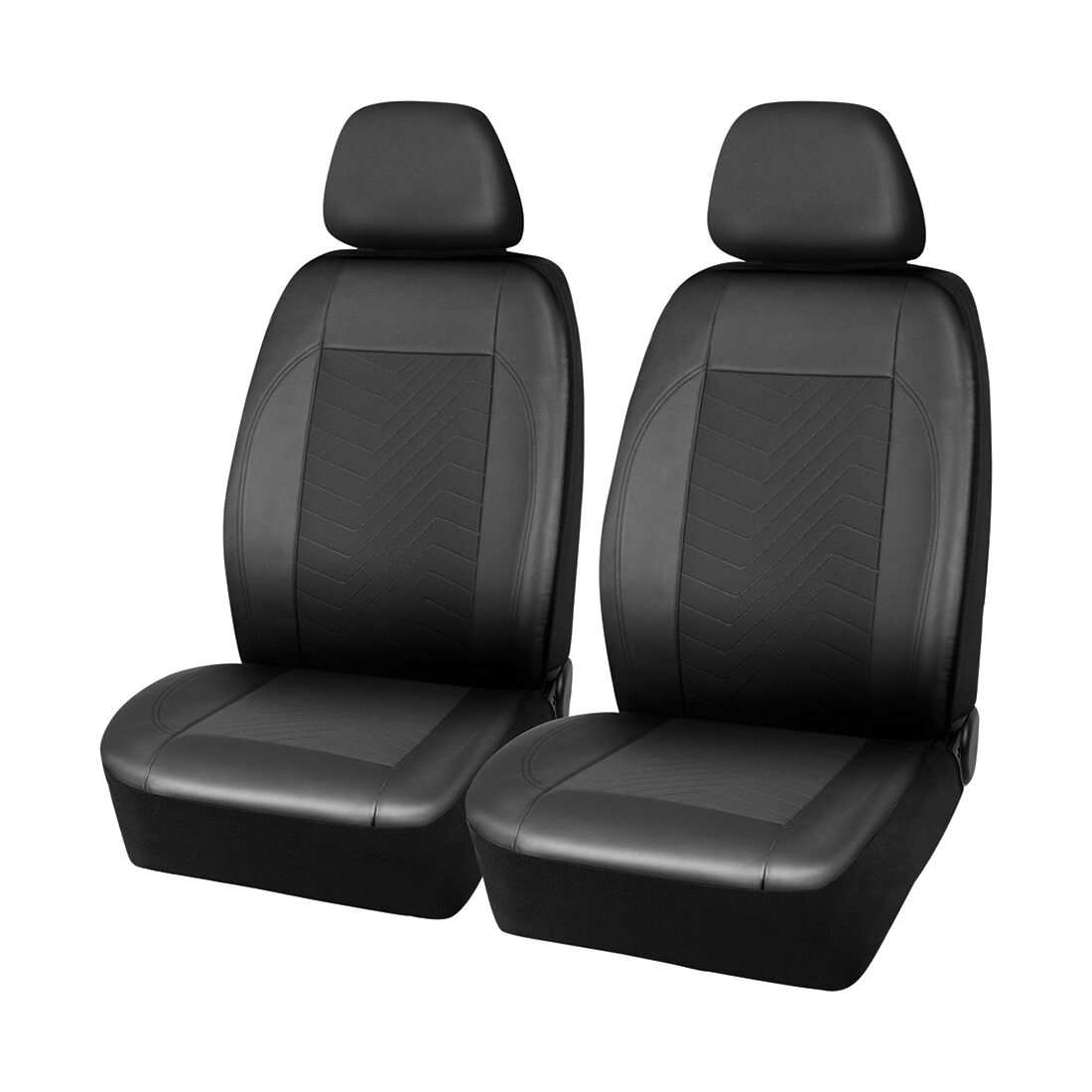 SCA Jacquard & Leather Look Seat Covers Black, Adjustable Headrests, Airbag Compatible, Size 30A, , scaau_hi-res