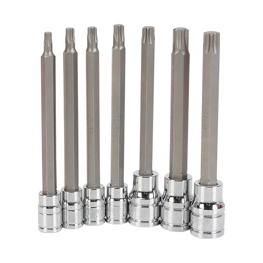 ToolPRO Long Hex Socket Set - 1/4 & 3/8" Drive, Torx, 7 Piece, , scaau_hi-res
