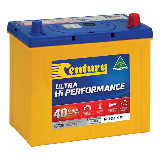 Century Ultra Hi Performance Car Battery NS60LSX MF, , scaau_hi-res