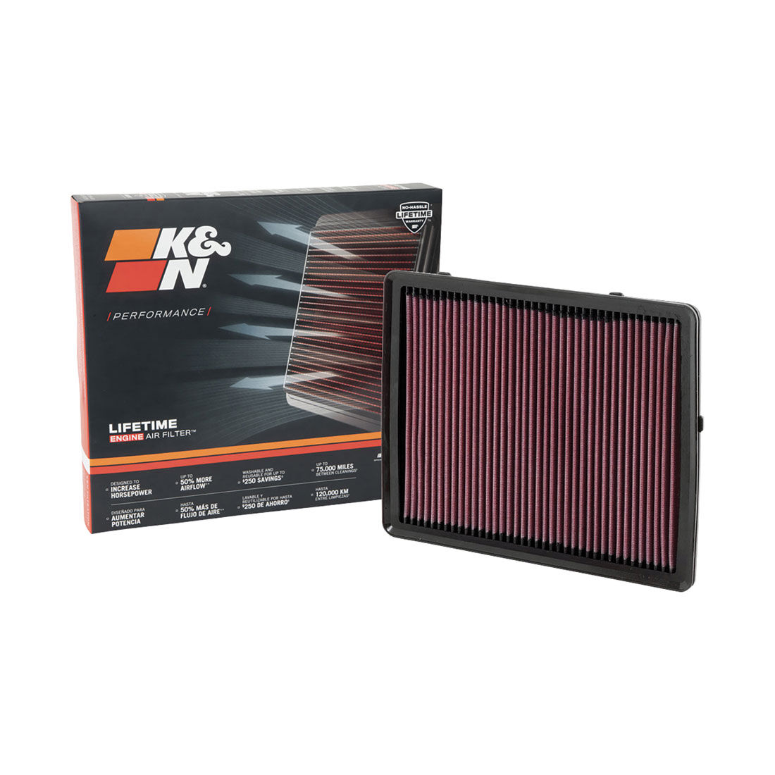 K&N Air Filter - 33-2116 (Interchangeable with A1358), , scaau_hi-res