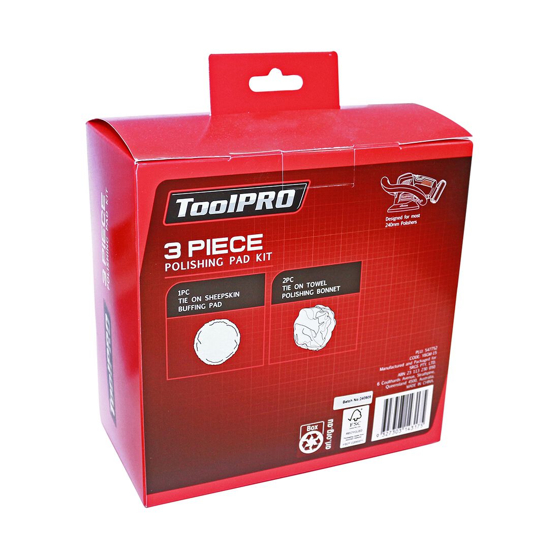 ToolPRO Polishing Pad Kit 3 Piece, , scaau_hi-res