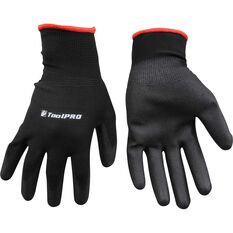 ToolPRO Polyurethane Dipped Gloves - One Size, Black, , scaau_hi-res