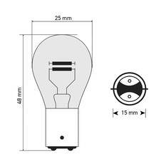 SCA Incandescent Globe - P21 12V 21/5W - 2 Pack, , scaau_hi-res