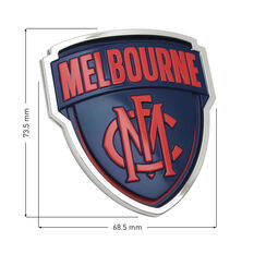Melbourne Demons AFL Supporter 3D Chrome Logo, , scaau_hi-res