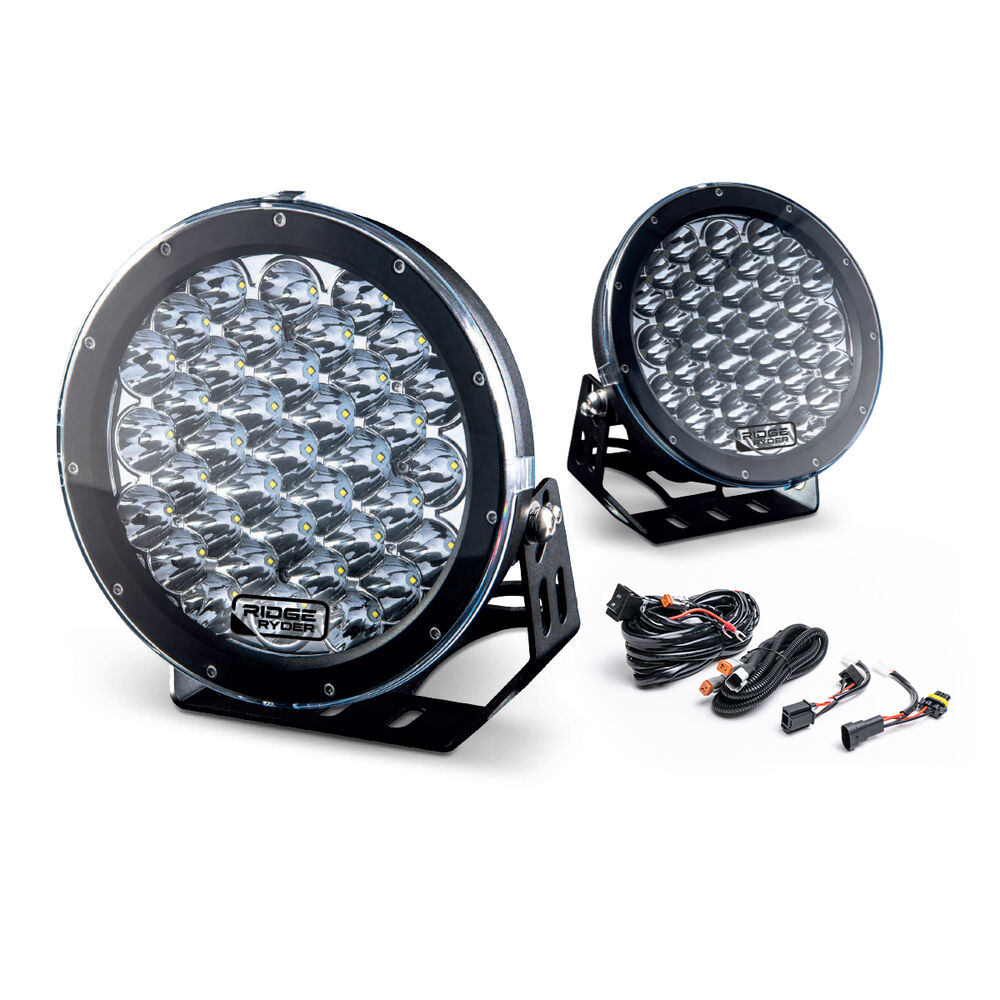 Ridge Ryder 224mm LED Driving Lights 135W with harness Supercheap Auto