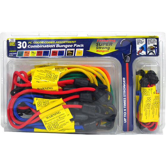 Gripwell Extreme Bungee Cord Kit - 30 Pack, , scaau_hi-res
