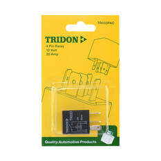 Tridon Relay - Micro, 12V 20 AMP 4 Pin, Non Outage - TR033PAC, , scaau_hi-res