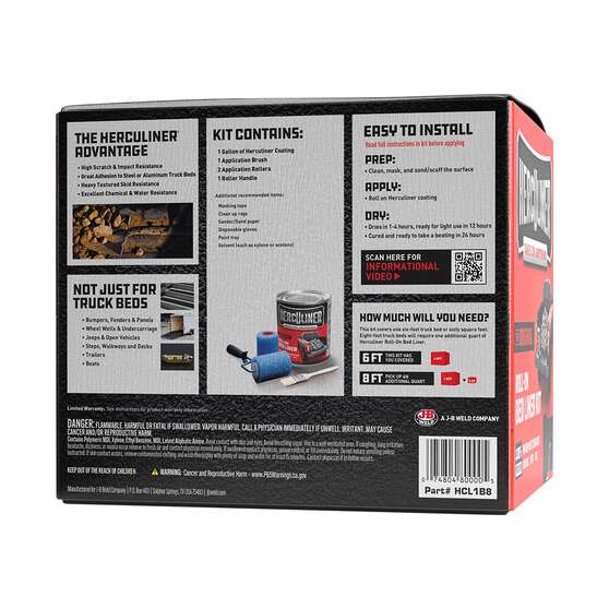 Herculiner Bed Liner Protective Coating Kit with Rollers 3.78 Litres, , scaau_hi-res