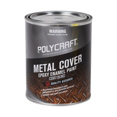 Polycraft Metal Cover Matt Black 1 Litre, , scaau_hi-res