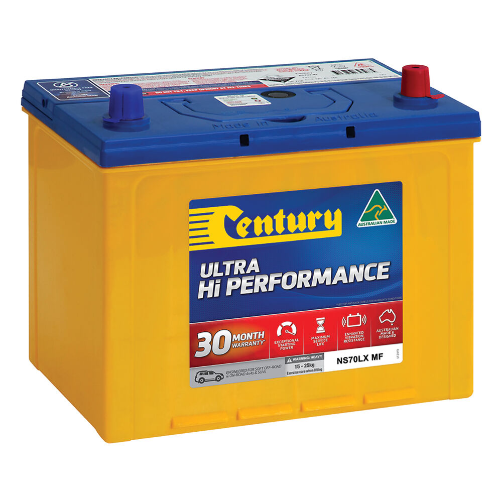 Century Ultra Hi Performance 4WD Battery NS70LX MF Supercheap Auto