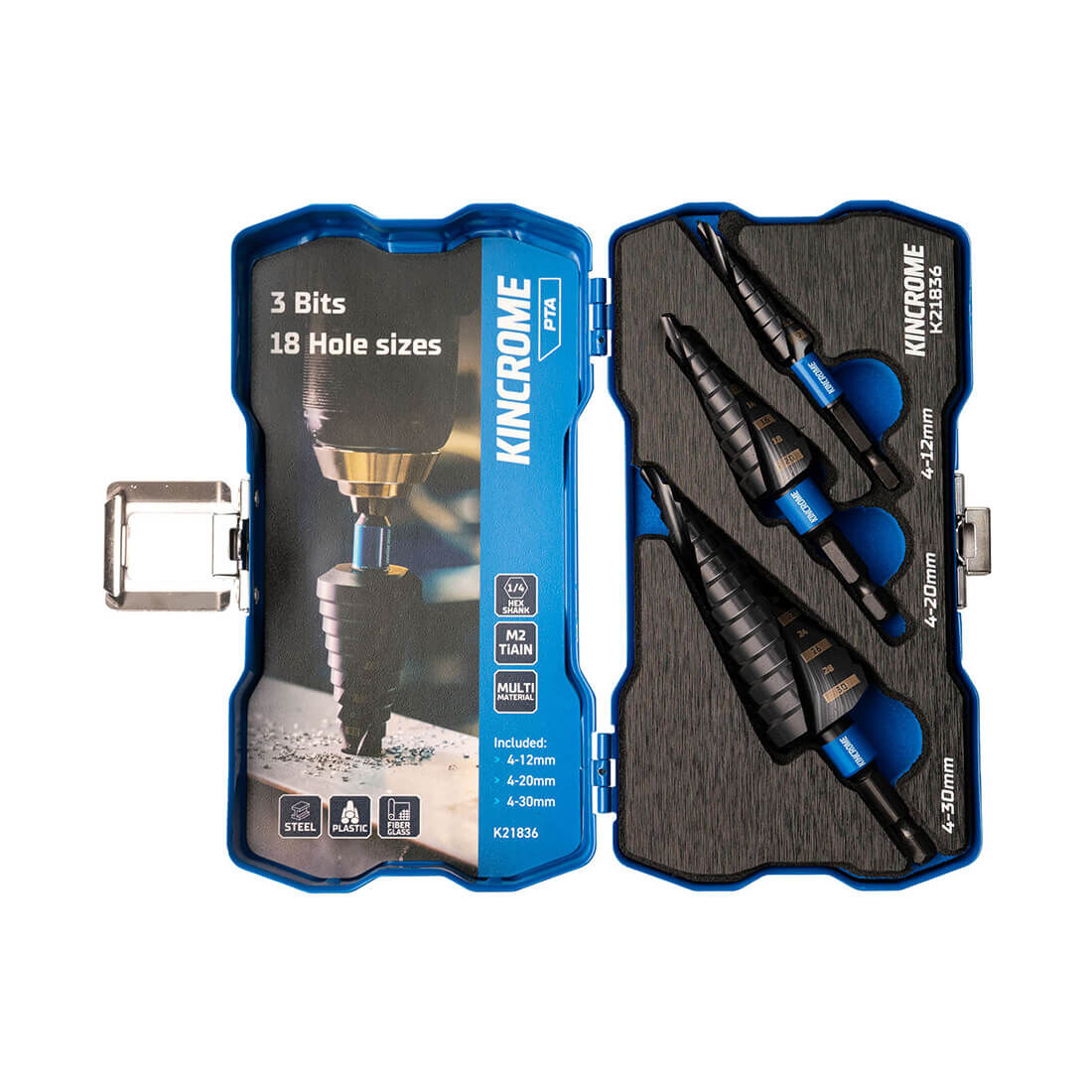 Kincrome 3 Piece Step Drill Set, , scaau_hi-res