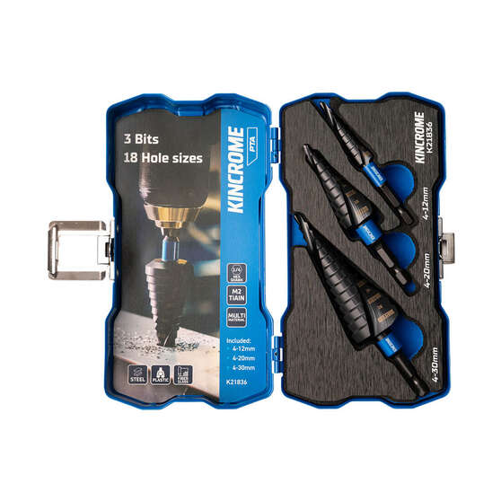 Kincrome 3 Piece Step Drill Set, , scaau_hi-res