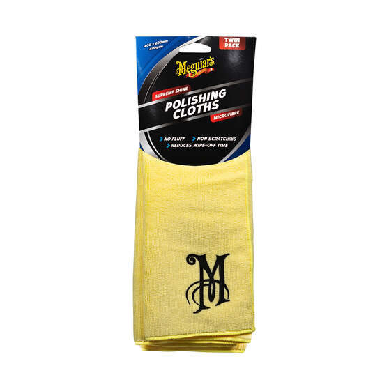 Meguiar's Supreme Shine Polishing Cloths Twin Pack, , scaau_hi-res