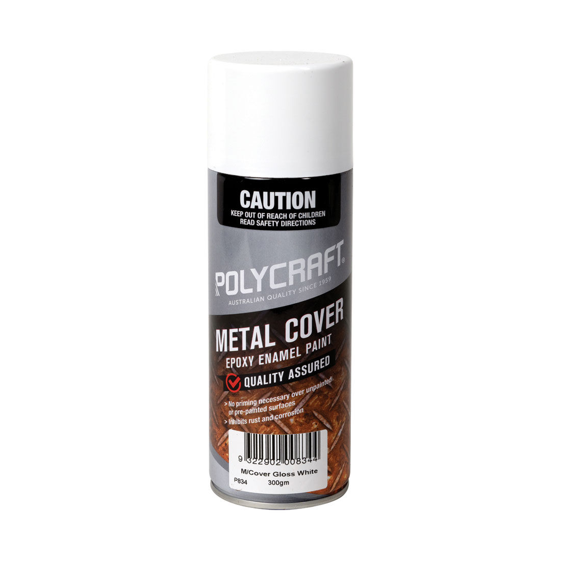Polycraft Metal Cover Gloss White 300g, , scaau_hi-res
