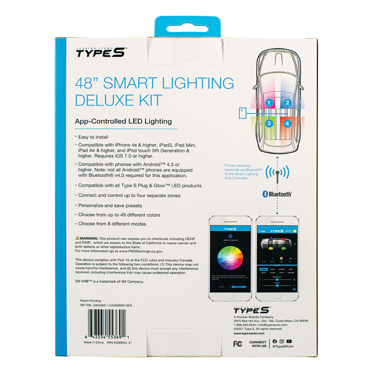 Type S Interior LED 48" Plug & Glow Deluxe Kit, , scaau_hi-res