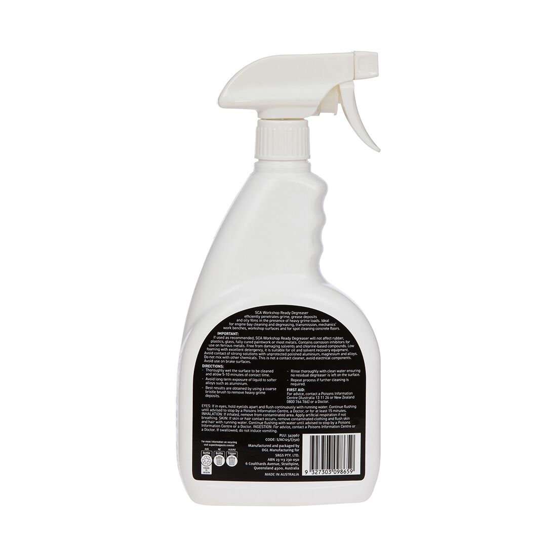 SCA Workshop Ready to Use Degreaser - 750mL, , scaau_hi-res