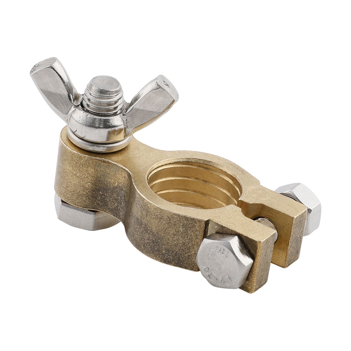 Century Battery Terminal, Forged Brass, Wingnut Type - Positive, , scaau_hi-res