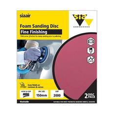 SIA Abrasives 150mm Foam Sanding Disc, 7940 Series, No Hole, 2000 Grit, 2 Pack, , scaau_hi-res