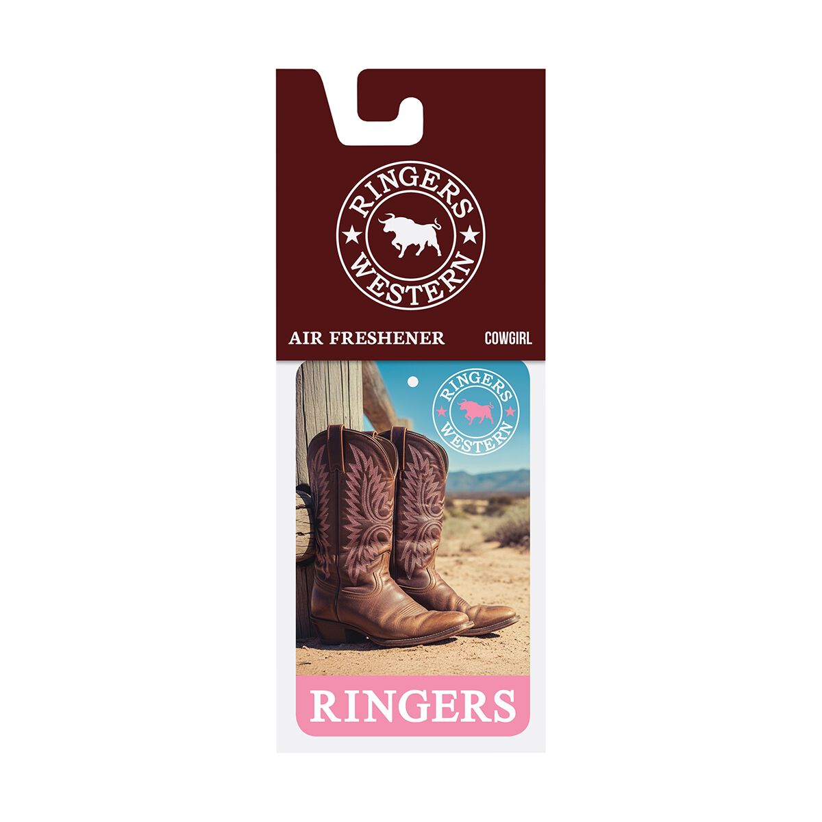 Ringers Western Air Freshener - Pink Boots, Vanilla, , scaau_hi-res