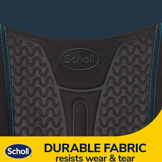 Scholl Infused Gel Memory Foam Black Lumbar Cushion, , scaau_hi-res