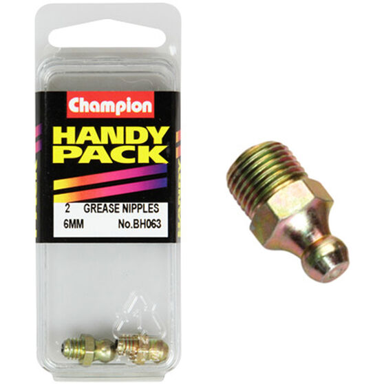 Champion Handy Pack Grease Nipples BH063, M6x1.00mm, Straight, , scaau_hi-res