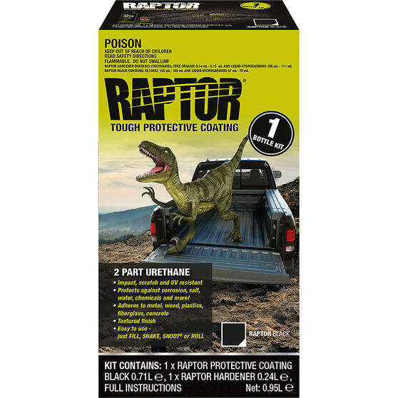 Raptor 2K Bedliner Kit, Black - 1 Litre, , scaau_hi-res