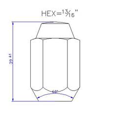 Calibre Wheel Nuts SN12FG, Tapered, 1/2", Suits Ford, , scaau_hi-res