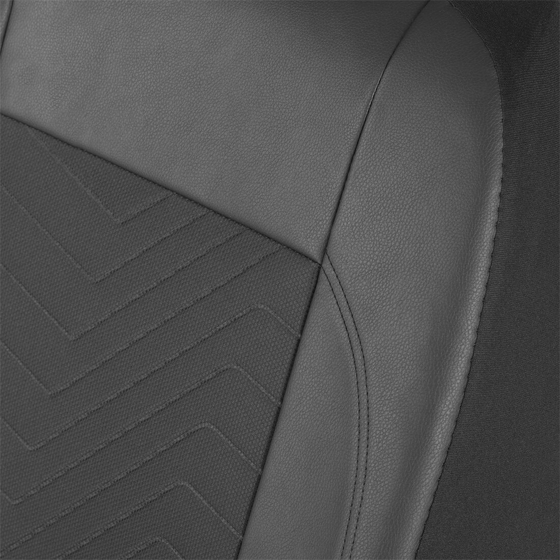 SCA Jacquard & Leather Look Seat Covers Black, Adjustable Headrests, Airbag Compatible, Size 30A, , scaau_hi-res