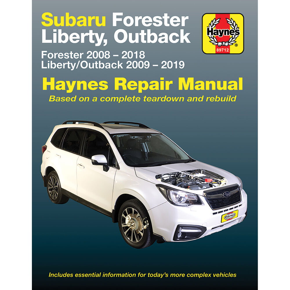 Haynes Repair Manual Subaru Forester 20082018, Liberty, Outback 2009