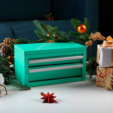 ToolPRO Mini Tool Chest 2 Drawer Aqua, , scaau_hi-res