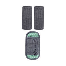 Cabin Crew Kids Seat Belt Buddies & Buckle Cover Grey/Mint, , scaau_hi-res