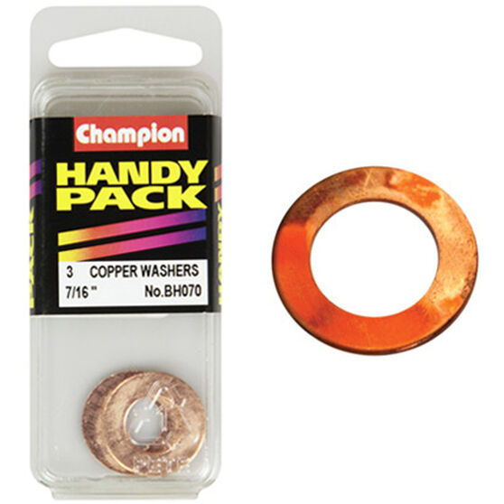 Champion Copper Washers - 7 / 16inch, BH070, Handy Pack, , scaau_hi-res