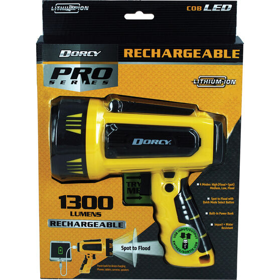 Dorcy 1300 Lumen USB Rechargeable Spotlight Supercheap Auto