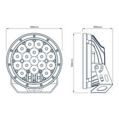 Ridge Ryder LED Driving Light Kit w/ harness - 180mm 87W, , scaau_hi-res