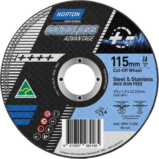 Norton Cordless Grinding Disc 115mm, , scaau_hi-res