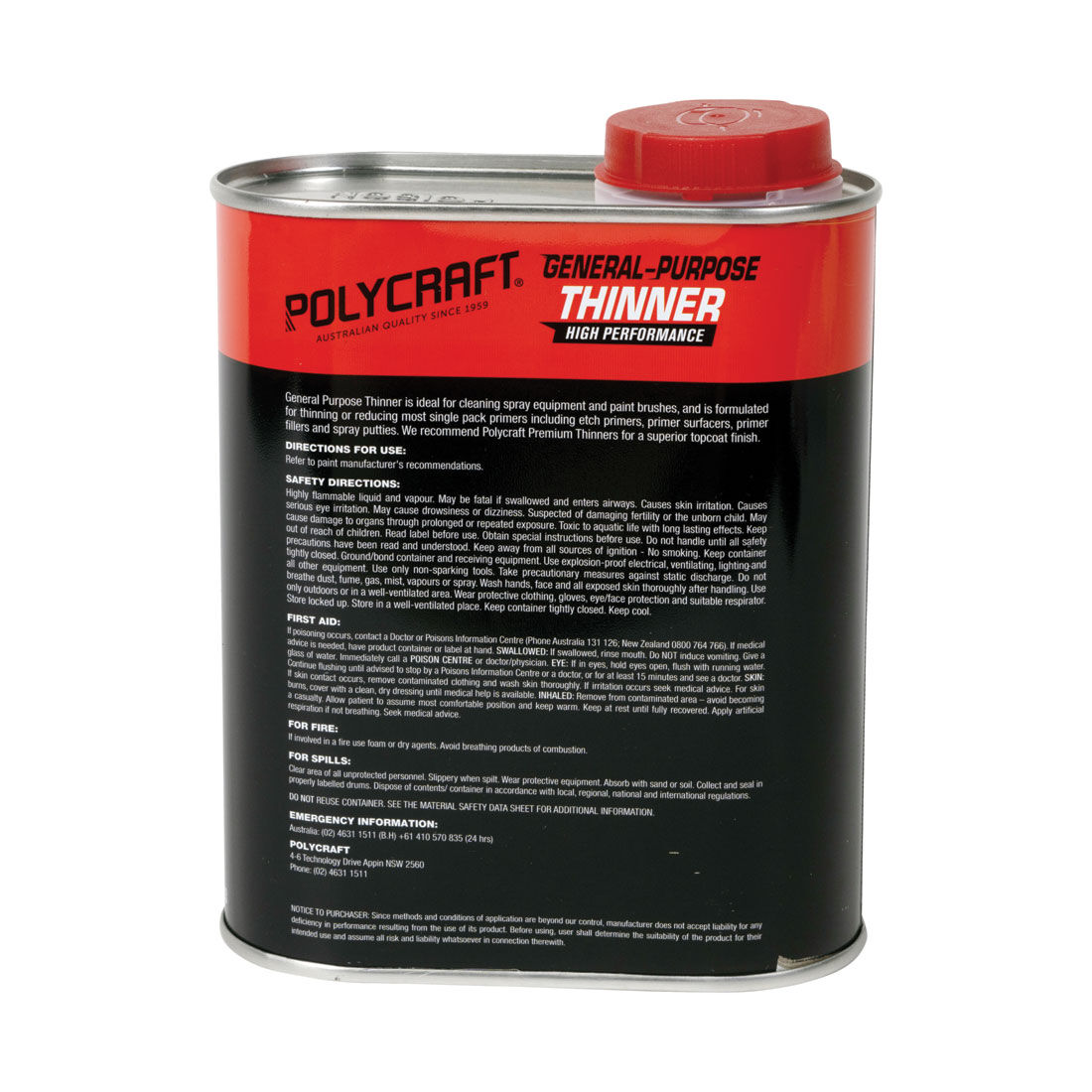 Polycraft Thinners General Purpose 1L, , scaau_hi-res