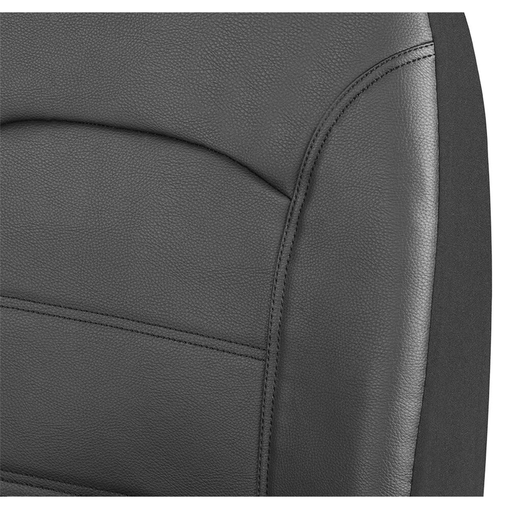 SCA Leather Look Seat Covers Black Adjustable Headrests Airbag