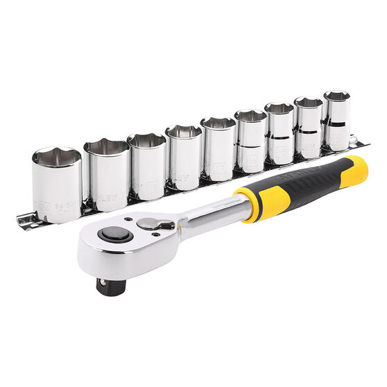 Stanley Socket Set 1/2" Drive Metric 10 Piece Supercheap Auto