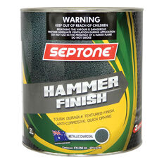 Septone® Hammer Finish Paint, Charcoal - 2 Litre, , scaau_hi-res