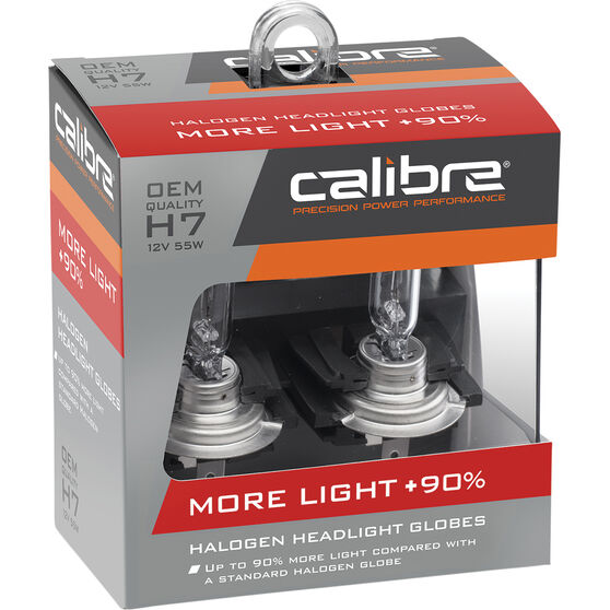 Calibre Plus 90 Headlight Globes - H7, 12V 55W, CA90H7