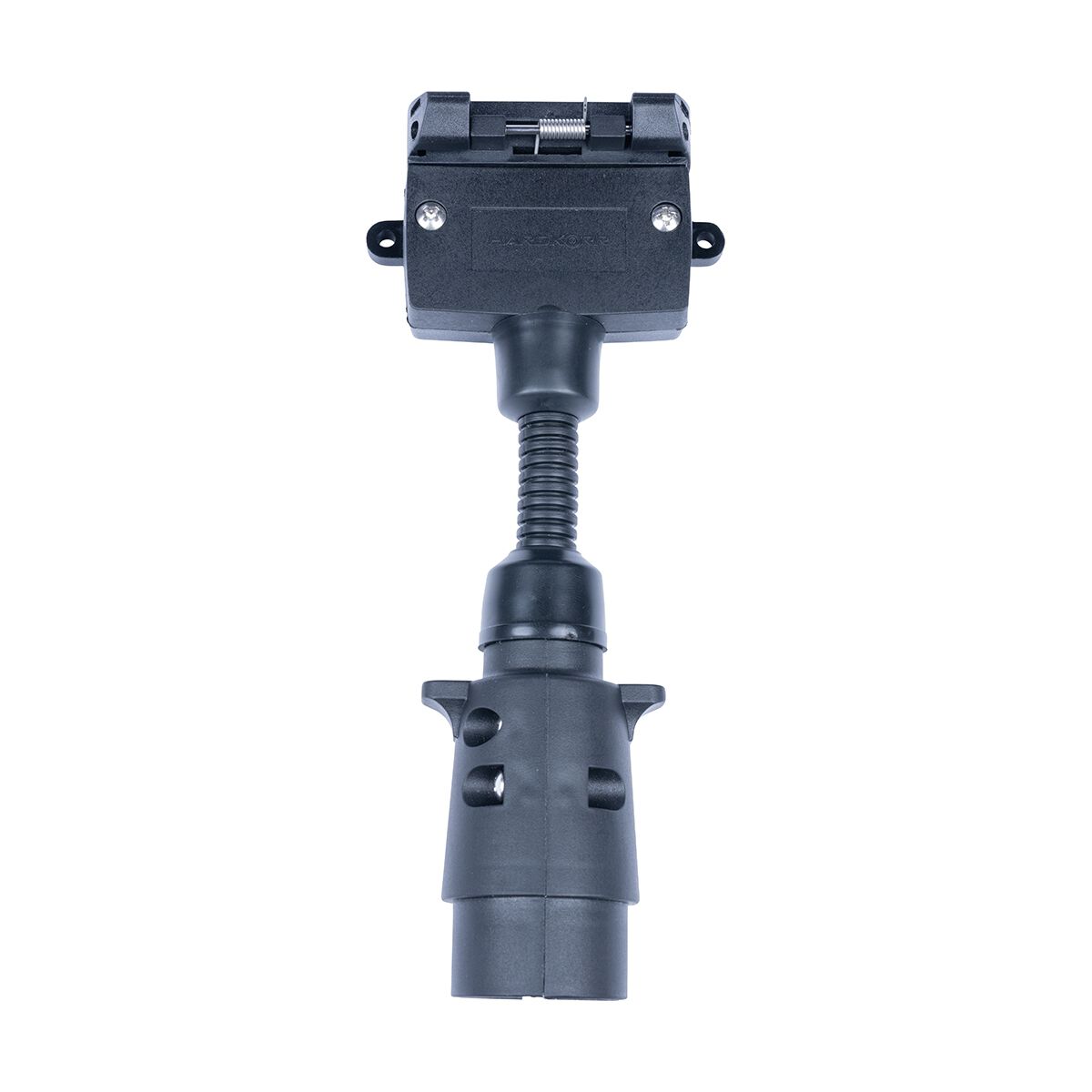 Trailer Adaptor - 7 Pin Flat Socket to 7 Pin Large Round Plug, , scaau_hi-res