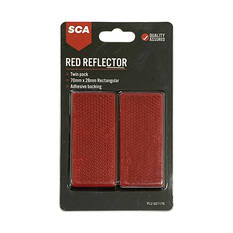 SCA Reflector Twin Pack Rectangular Red 70 x 28mm, , scaau_hi-res